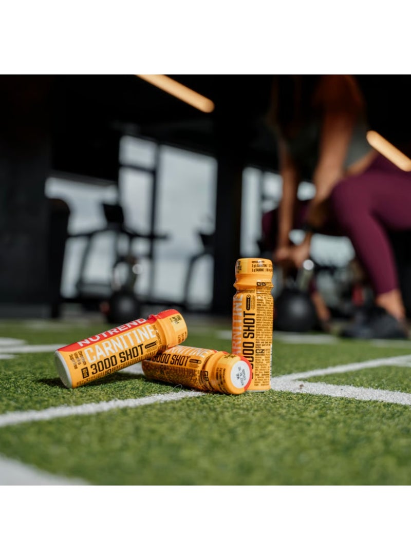 NUTREND Carnitine 3000 Shot – Strawberry | L-Carnitine + Caffeine + Green Tea | Sugar Free | 20 x 60ml - Image 4